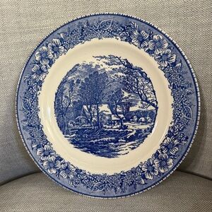 Antique Cavalier Ironstone China, cabin scene